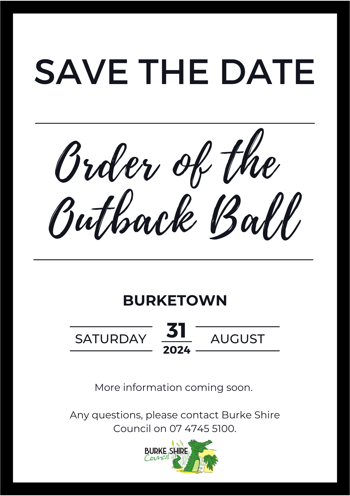 Order of the Outback Ball Save the Date